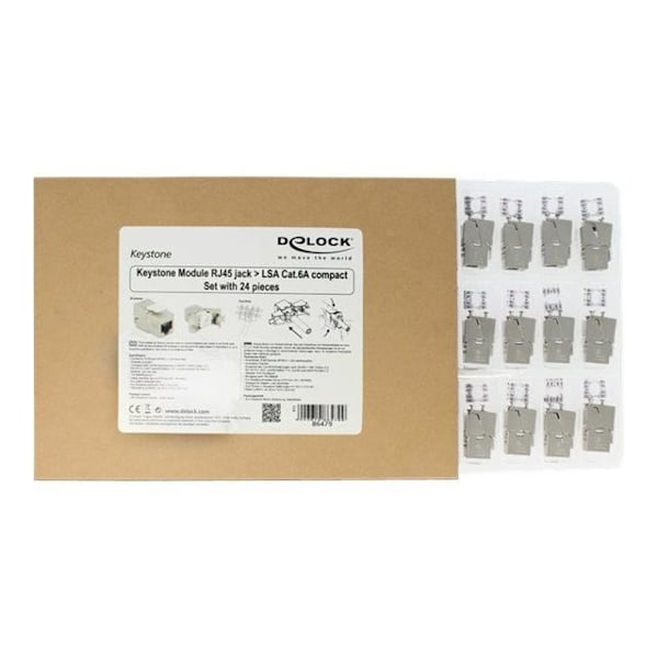 DeLOCK Keystone-modul RJ-45 modulärt uttag (paket med 24)