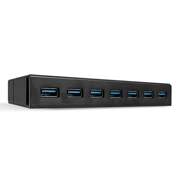 USB-hubb - Lindy - 43228 - 7 portar - 5000 Mbit/s - DC-ström - Svart