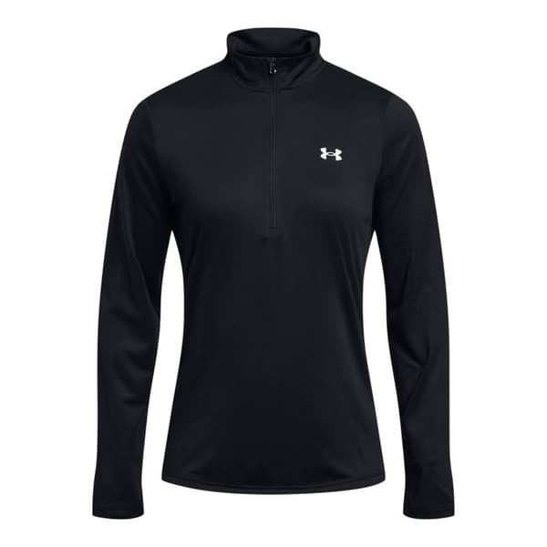 Träningsöverdel 1/2 dragkedja dam Under Armour Solid svart vit M