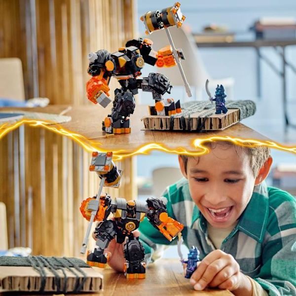 LEGO® 71806 NINJAGO Coles elementarrobot från jorden, leksak med 2 karaktärer inklusive en Cole-minifigur, Ninjapresent Svart