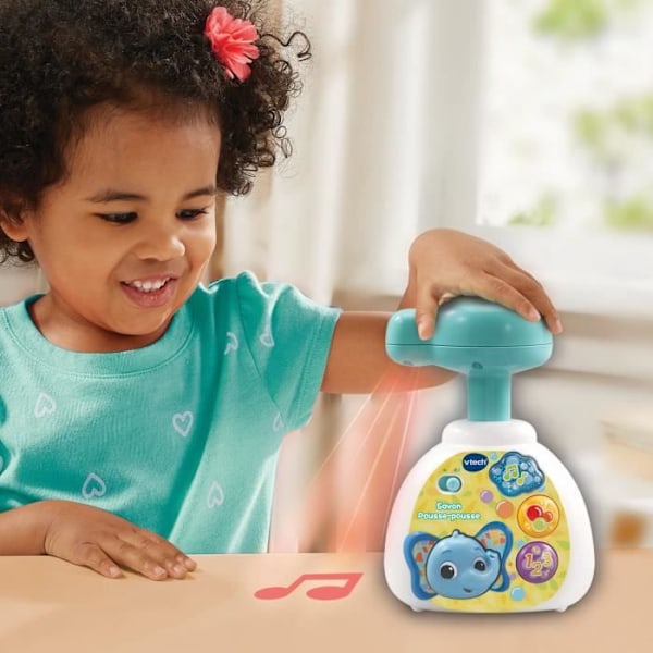 Badspel - VTECH BABY - P'tit Savon Lumi Pousse-Pousse - Ljusbubblor - Musik - Siffror och färger Flerfärgad