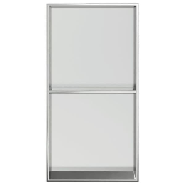 Nischdusch i borstat silver 32x62x9 cm rostfritt stål