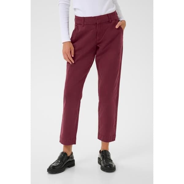 Kvinnors chinos KAFFE Mette Windsor vin 42