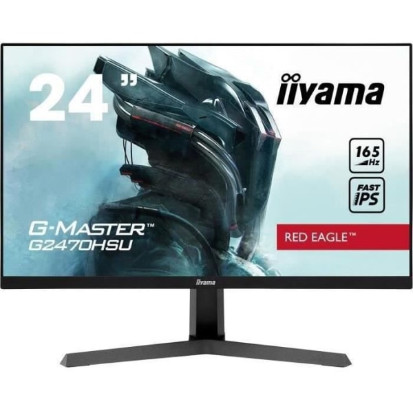 PC Gamer Monitor - IIYAMA G-Master Red Eagle G2470HSU-B1 - 23,8" FHD - IPS Panel - 0,8 ms - 165 Hz - HDMI / DisplayPort - FreeSync