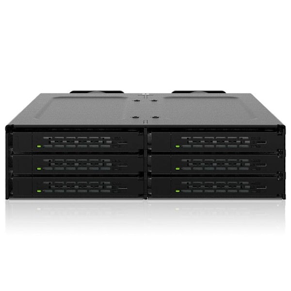 SSD-enhet - ICY DOCK - MB118VP-B - 6 x U.2/U.3 NVMe - PCIe 4.0 - Metallkylning