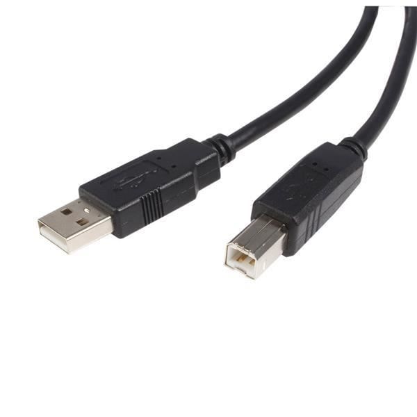 StarTech.com 1,8 m USB 2.0 A till B-certifierad kabel - MM, 1,8 m, USB A, USB B, 2.0, hane-hane, svart