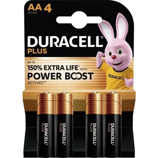 Duracell Plus Power Boost Batteri LR6 (AA) alkaliskt 1.5 V 4 st
