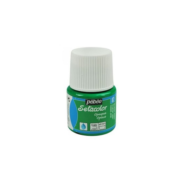 Tygfärg - PéBéo - Sétacolor opak - Växtgrön - 45 ml - Akrylfärg Grönsaksgrönt