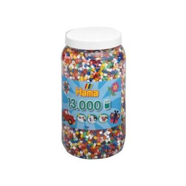HAMA - 211-00 - KREATIV HOBBY - MIDI POTT 13000 PERLAR - BLANDNING Flerfärgad
