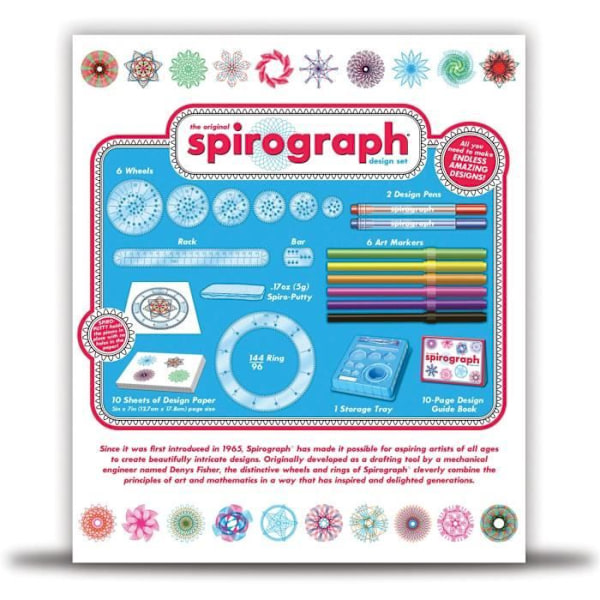 Ritspel - SILVERLIT - SPIROGRAPH - Startset 30 delar - Barn från 8 år och uppåt - Flerfärgad Flerfärgad