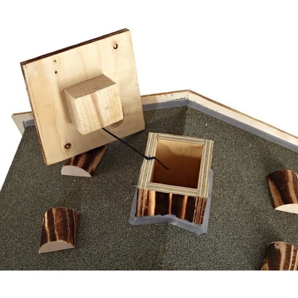 Mataffär - Dehner Natura - JayJay - Flammerat trä - 55 x 40 x 23 cm - Utomhus Flammande trä