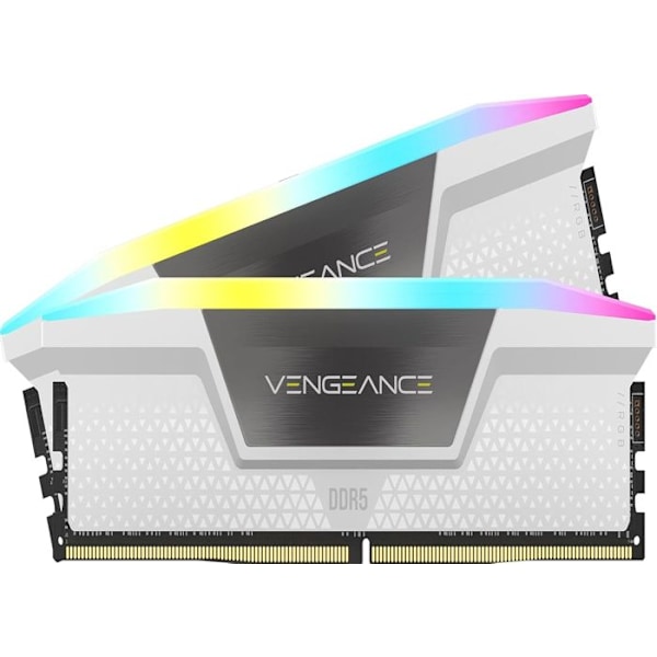 Corsair Vengeance RGB DDR5 32 GB (2 x 16 GB) 6000 MHz CL36 - Vit - Dual Channel Kit 2 RGB DDR5 PC5-48000 RAM-moduler - CMH32G