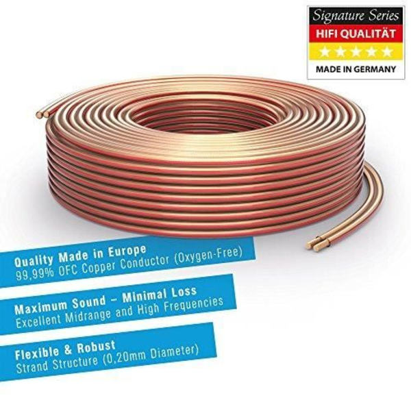 Högtalarkabel - PURELINK - SP060-030 - 2 x 2,5mm² - 99,9% OFC massivt koppar - 30m