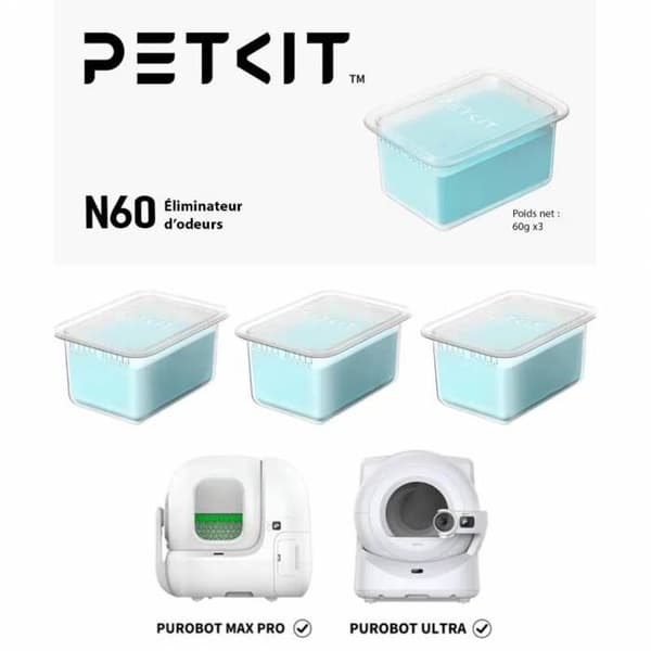 Set med 3 luftfräschare - PETKIT - N60 - För automatisk kattlåda