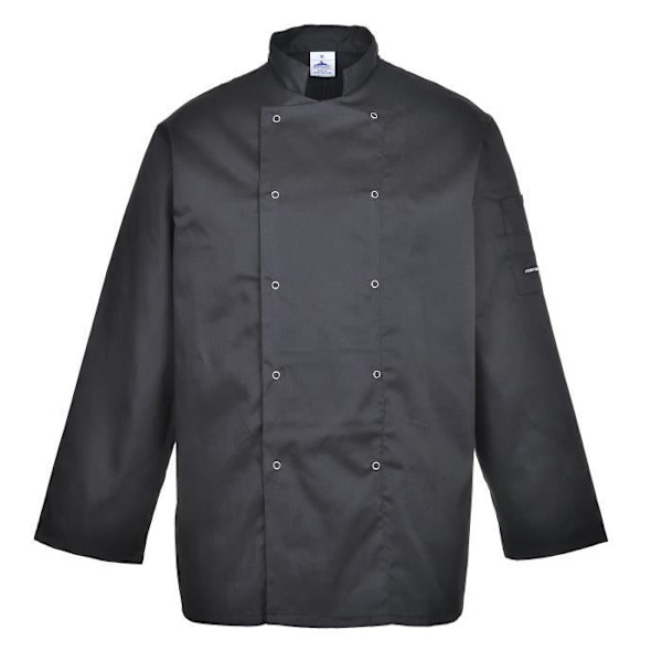 Köksjacka - Portwest - Suffolk C833 - Svart - Unisex - Vuxen Svart jag