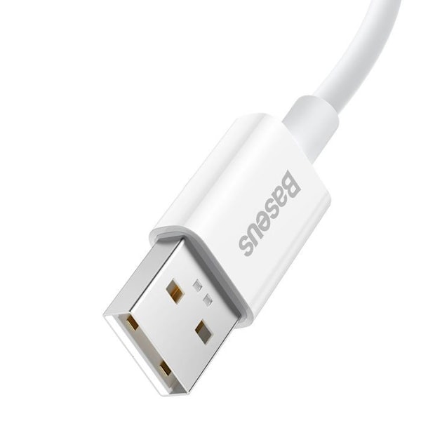 Baseus - Högkvalitativ datakabel (CAYS001002) - USB till Typ-C, 65W, 2m - Vit