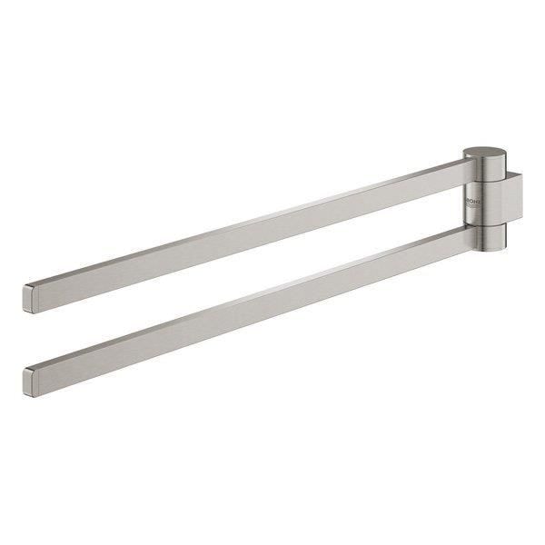 Grohe urval Handdukstork 2 armar 40cm roterande Supersteel
