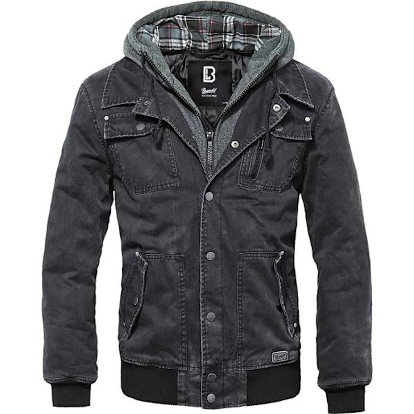 Huvtröja - Brandit - Dayton - Avtagbar foder - Modern stil - Unika detaljer svart S