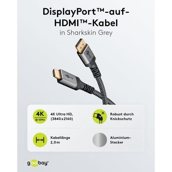 Goobay Plus DisplayPort-kabel