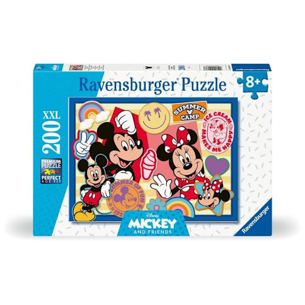 Pussel Barn - RAVENSBURGER - 200 bitar XXL - Mickey och Minnie - Utbildande - Flerfärgad Flerfärgad