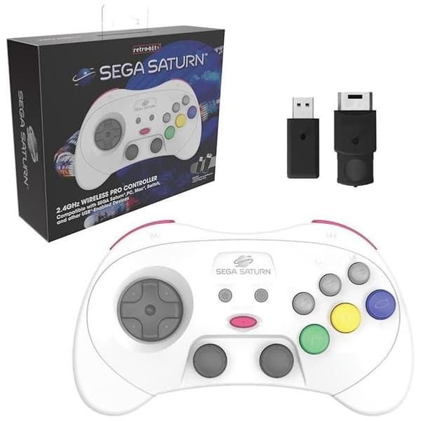 RetroBit Sega Saturn 2.4Ghz Pro Vit Vit