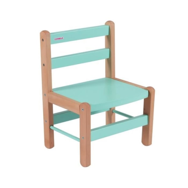 Combelle - Tvåfärgad mintgrön barnstol - 33x46x27 cm