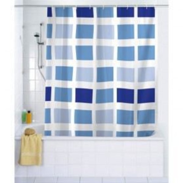 Duschdraperi Original Mosaique - WENKO - 180x200 cm - Vattentät - PEVA - Flerfärgad Blå