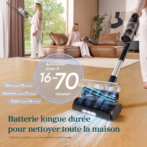 Stövsugare - LEVOIT - LVC-200MAX - Trådlös - Autonomi 70 min - HEPA 99,99%