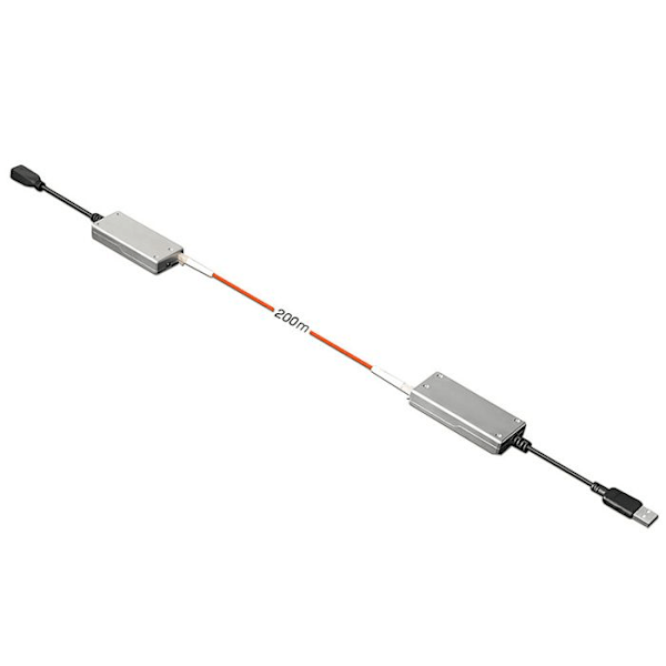 USB Extender - LINDY - MM LWL-Fiber Optik - 200 m - Plug&Play - Stöder USB 2.0