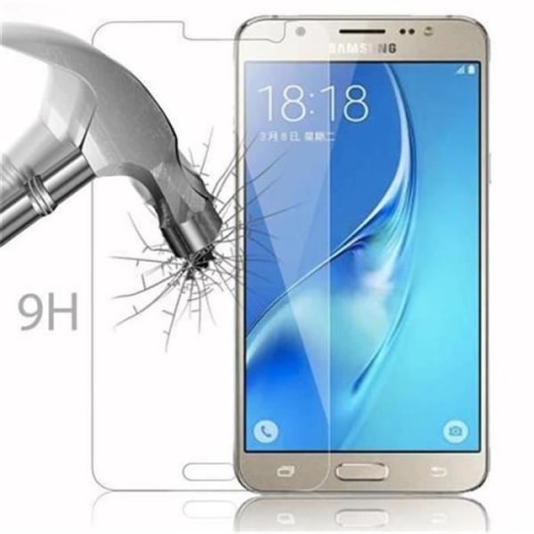 Cadorabo skärmskydd för Samsung Galaxy J5 (6) - 2016 modell 0,3 mm rundade hörn härdat glas HÖG TRANSPARENS