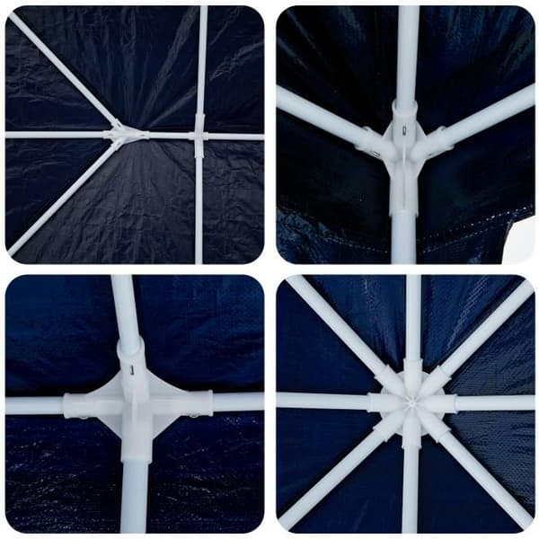 Festtält - 6x4 m - Blå - Polyester - Självbärande Blå