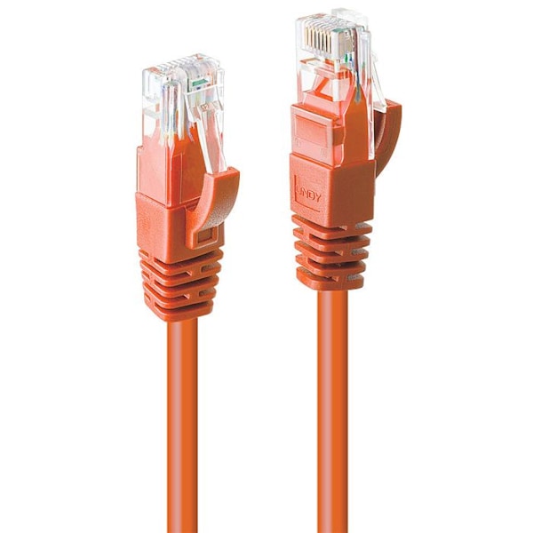 Lindy 1m UTP Cat 6 med anti-cut skydd för kabelnät-orange
