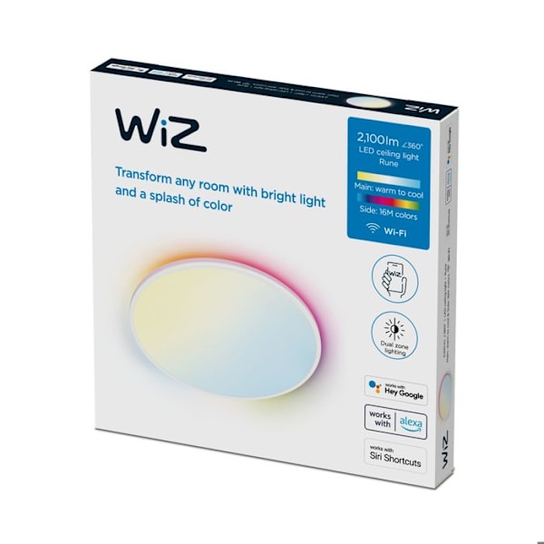WiZ Arca färg Wi-Fi taklampa, 22W, Vit