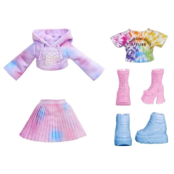 Rainbow High - Vattenfärg - 1 27 cm modedocka (violett) - 2 kläder och accessoarer att anpassa - Färga håret Flerfärgad