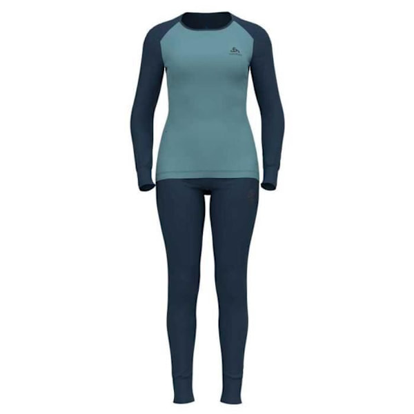 ACTIVE WARM ECO funktionellt underklädesset - Odlo - Dam - Blå - 100% polyester (återvunnen) Blå vinge kricka / revvatten M