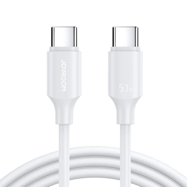 Typ-C till Typ-C-kabel, Snabbladdning 60W, 1m - JoyRoom Långvarig Serie (S-CC060A9) - Vit