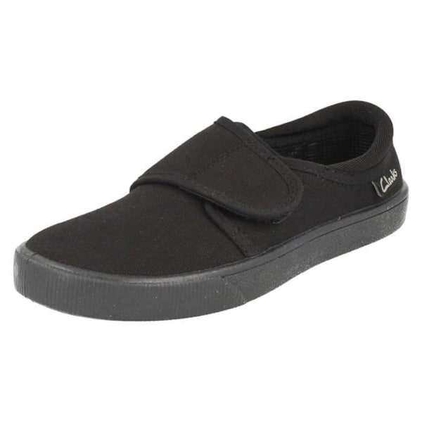 Mocassin Clarks - 261143306 - Unisex Barn Hopper Run Uniformssko Svart läder 25