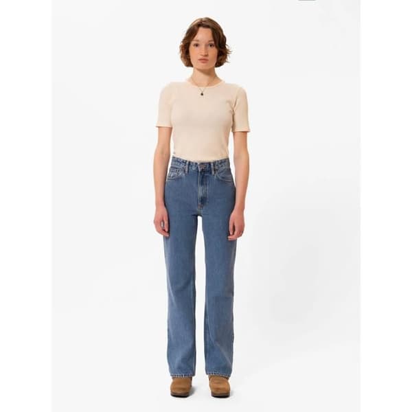 Nudie Jeans Clean Eileen damjeans - blå blå 32/34