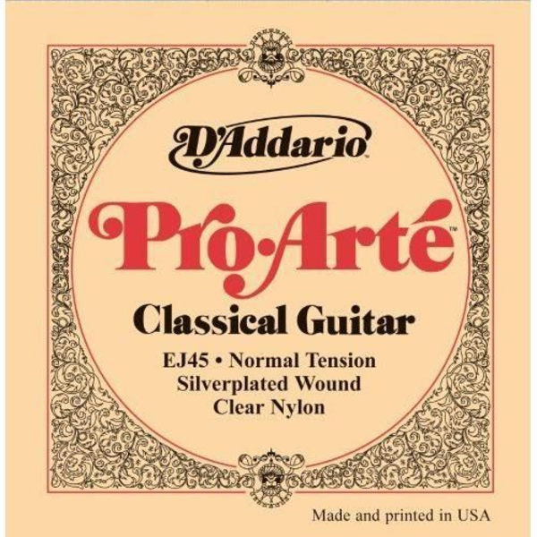 D'Addario EJ45 Pro-Arte Normal klassisk gitarrsträngsats Ljusmätare .028-.043 UK Import