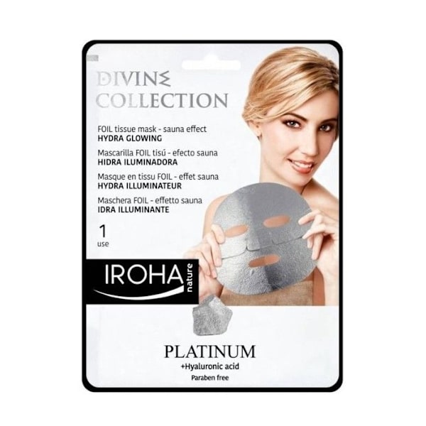 Ansiktsmask - PLATINUM - Hydra-glowande - 1 användning - Alla hudtyper - Kvinna