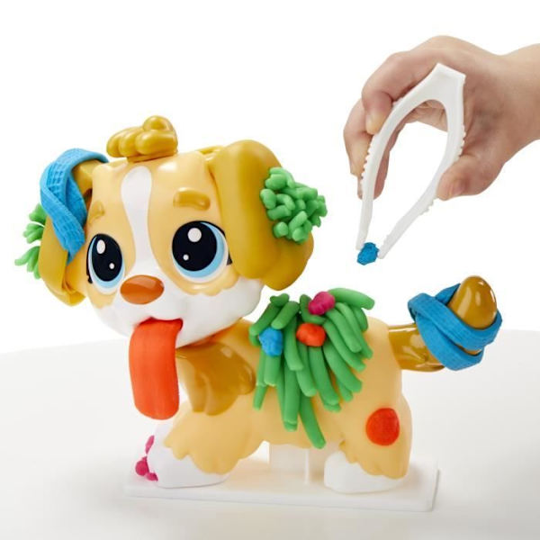 Play-Doh Veterinärkontoret med hund, med 5 krukor modelllera och 10 verktyg, leksak efter skolan, klassikerna Flerfärgad