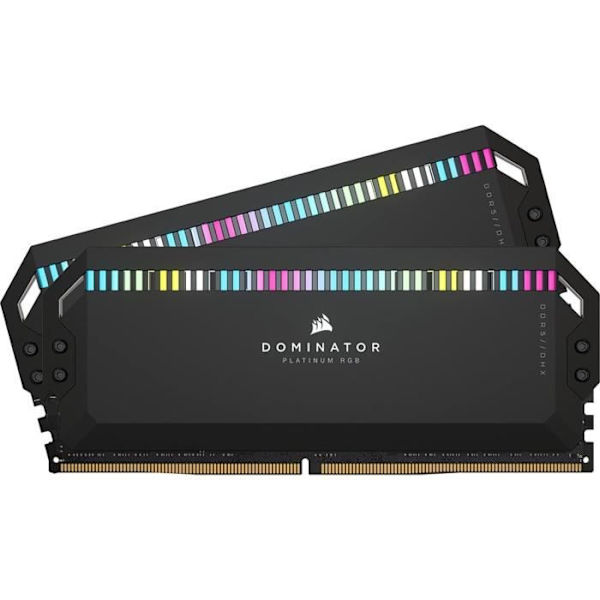 CORSAIR Dominator Platinum RGB DDR5 - 64GB 2x32GB DIMM - 5600MHz - Obuffrad, 40-40-40-77, Std PMIC, XMP 3.0, Black Heatspreader