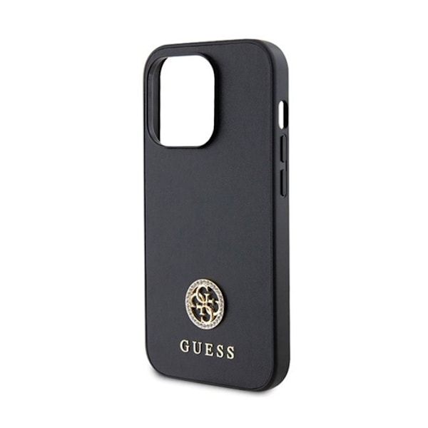 Guess 4G Strass Metal Logo - iPhone 15 Pro Max fodral (svart)