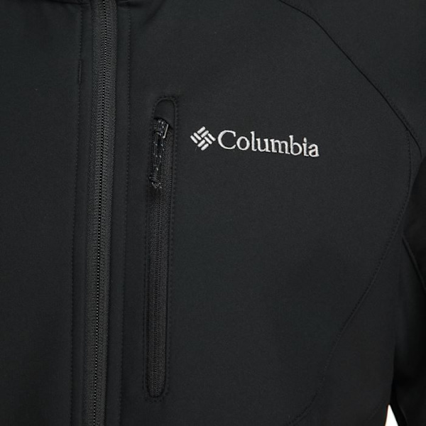 Softshell-jacka - Columbia - Cascade Ridge - Vattentät - Avtagbar huva - Svart Svart M