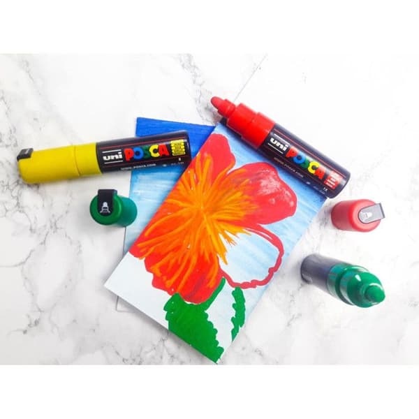 Markör - POSCA - PC7M - Outspårbar - Opaque - Bred konspets Fluorescerande gul