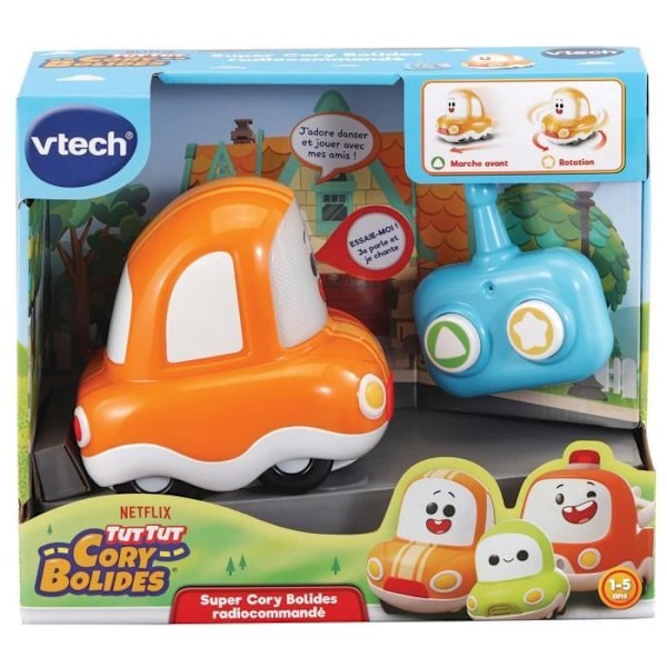 Radiostyrd racerbil - VTECH - Super Cory Radiostyrda racerbilar - Barn - Orange och blå orange och blå