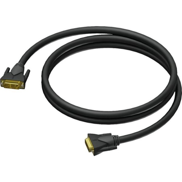 Kabel - TV-anslutning - video - ljud Procab - CLV140/1.5 - DVI-D - DVI-D-kabel 1,5 m svart ()
