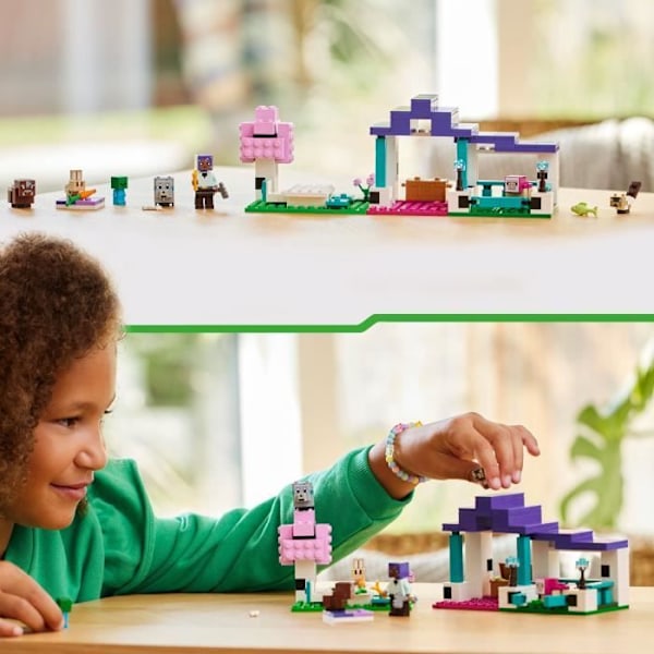 LEGO® 21253 Minecraft Animal Sanctuary, Plains Biome-leksak, karaktärsminifigurer och djurfigurer Flerfärgad