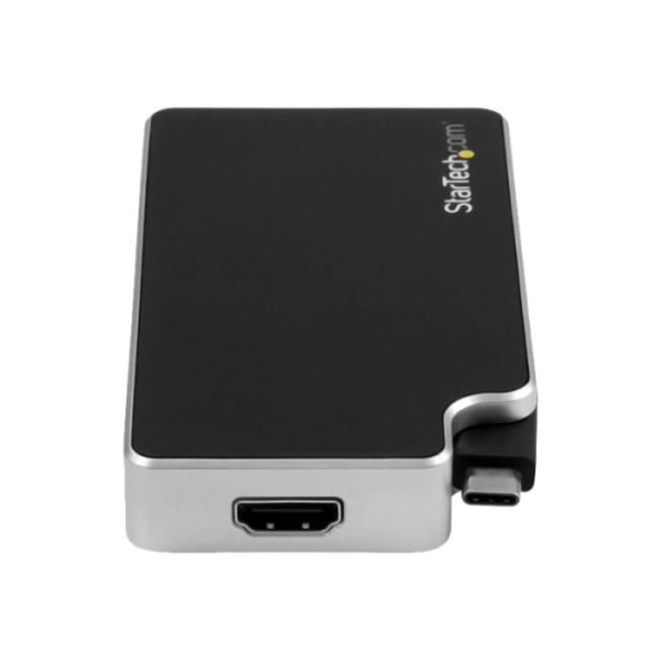 STARTECH.COM 3-i-1 Travel Audio/Video Adapter - USB-C till VGA DVI eller HDMI - 4K Svart, Silver