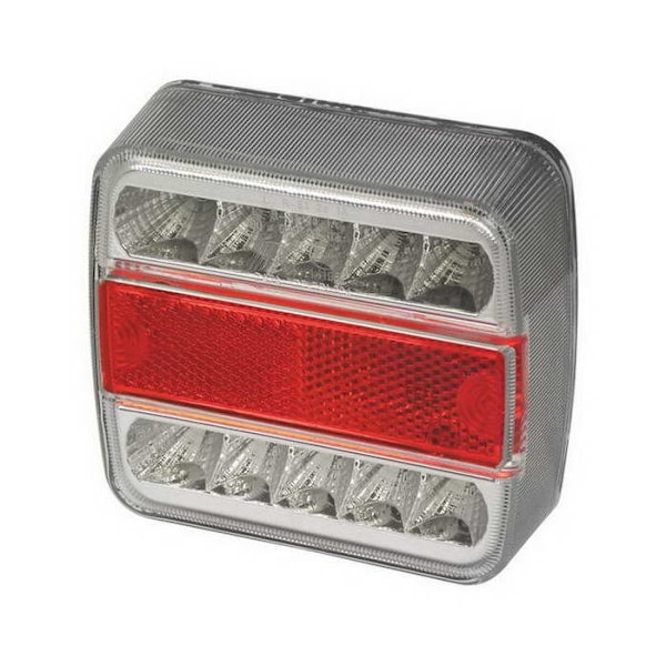 Bakljus - Carpoint - 10 LED - 5 funktioner - 100x10x37mm - Universell Röd